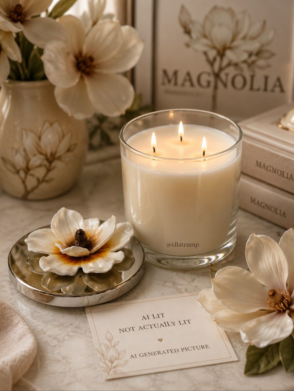 Michael Aram Magnolia Floral Designer Candle